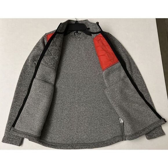 Zyia Women’s Sz Medium Red/Heathered Gray Quilted Ash Cabin Jacket - Picture 5 of 9